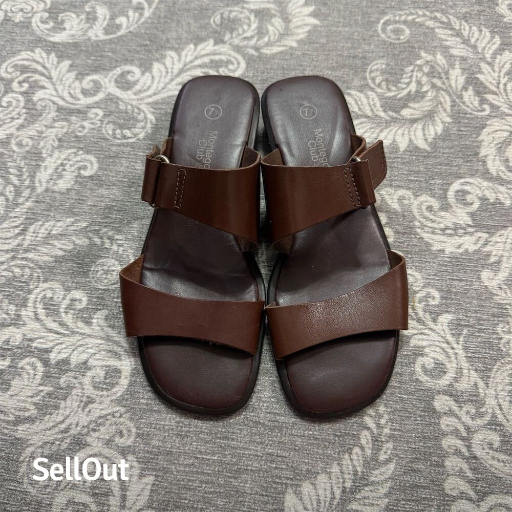 Montego Bay Club Women's Brown Sandals Casual Summer Standard Size 7.5